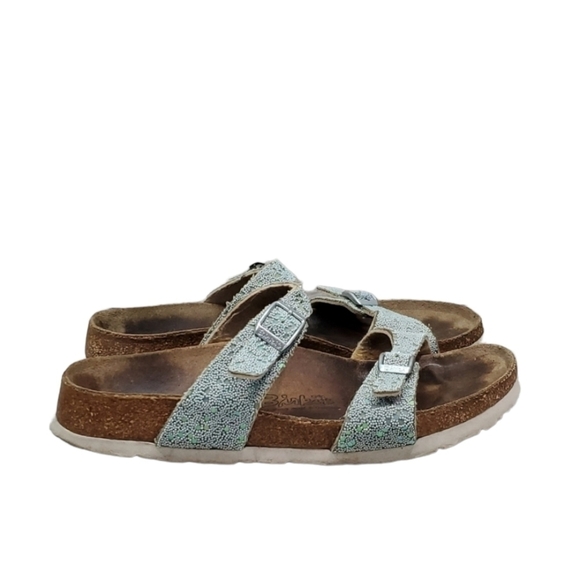 Birkenstock Birkis Women Comfort Glitter Straps Sandals Flip Flop shoes sz 38/7 - Picture 1 of 12